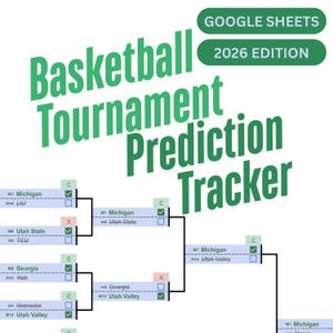 Basketball Tournament Tracker Prediction Spreadsheet Automated Google Sheets