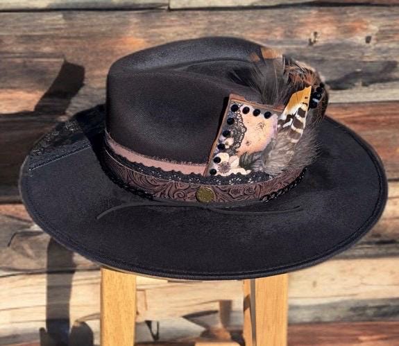 Black Fedora With Rhinestones - Etsy display picture 1
