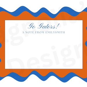 Universität von Florida Dankeskarte oder Briefpapier. Perfekt für Abschlussfeier, Studenten, Fans, Alumni, Fußballfans „Go Gators“