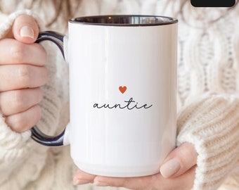 Personalized Auntie and Uncle Gift, New Aunt Gift, Auntie & Uncle Mug Set, Aunt Baby Shower, Auntie and Uncle Mugs, Aunt Baby Announcement