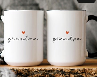 Personalized Grandma & Granpa Gift, New Grandparents Gift, Grandparent Mug Set, Grandparents Baby Set, Grandparent Gifts, Grandparent Mugs