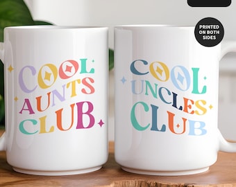 Auntie & Uncle Mug Set, Aunt and Uncle Announcement, Cool Uncles Club Gift, Cool Aunts Club Gift, New Uncle Gift, New Auntie gifts, New Aunt