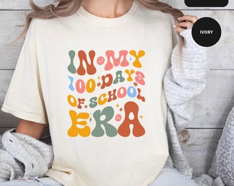In my Teacher Era Shirt, 100 Days of School Shirt, Teacher Shirt, Teacher Appreciation Gift, Vintage 100 Days of School, Retro Teacher Shirt