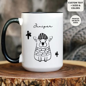 Custom Pet Coffee Mug, Personalized Dog Mug With Name, Dog Lovers Gift, Dog Doodle Mug, Coffee Mug for Dog Owners, Custom Coffee Mug, Doggy