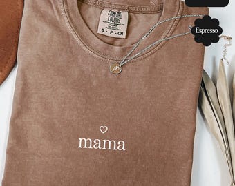 Comfort Colors® minimaal mama-shirt, moederdagcadeau voor moeder, kersverse moeder T-shirt, top moeder leven, leuke bijpassende outfit, shirt mama, waardering moeder