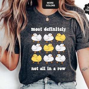 Die meisten definitiv nicht alle in einer Reihe Shirt, lustige Ente Shirt, Tier T-Shirt, psychische Gesundheit Humor T-Shirt, sarkastische Enten Grafik Shirt, Retro Mama T-Shirt
