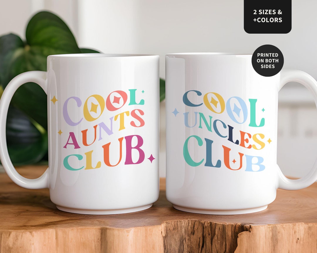 Auntie & Uncle Mug Set, Aunt and Uncle Announcement, Cool Uncles Club ...