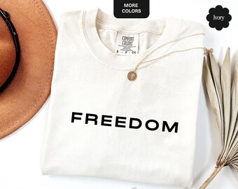 Camiseta de la Libertad Comfort Colors®, Camiseta Patriótica, Camiseta de los Derechos Humanos, Camiseta de la Justicia Social, Camiseta de la Libertad de Expresión, Camiseta Conmemorativa, Camiseta de Punto de Inflexión