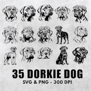English Mastiff SVG Bundle: Dog Silhouette Clipart (PNG)