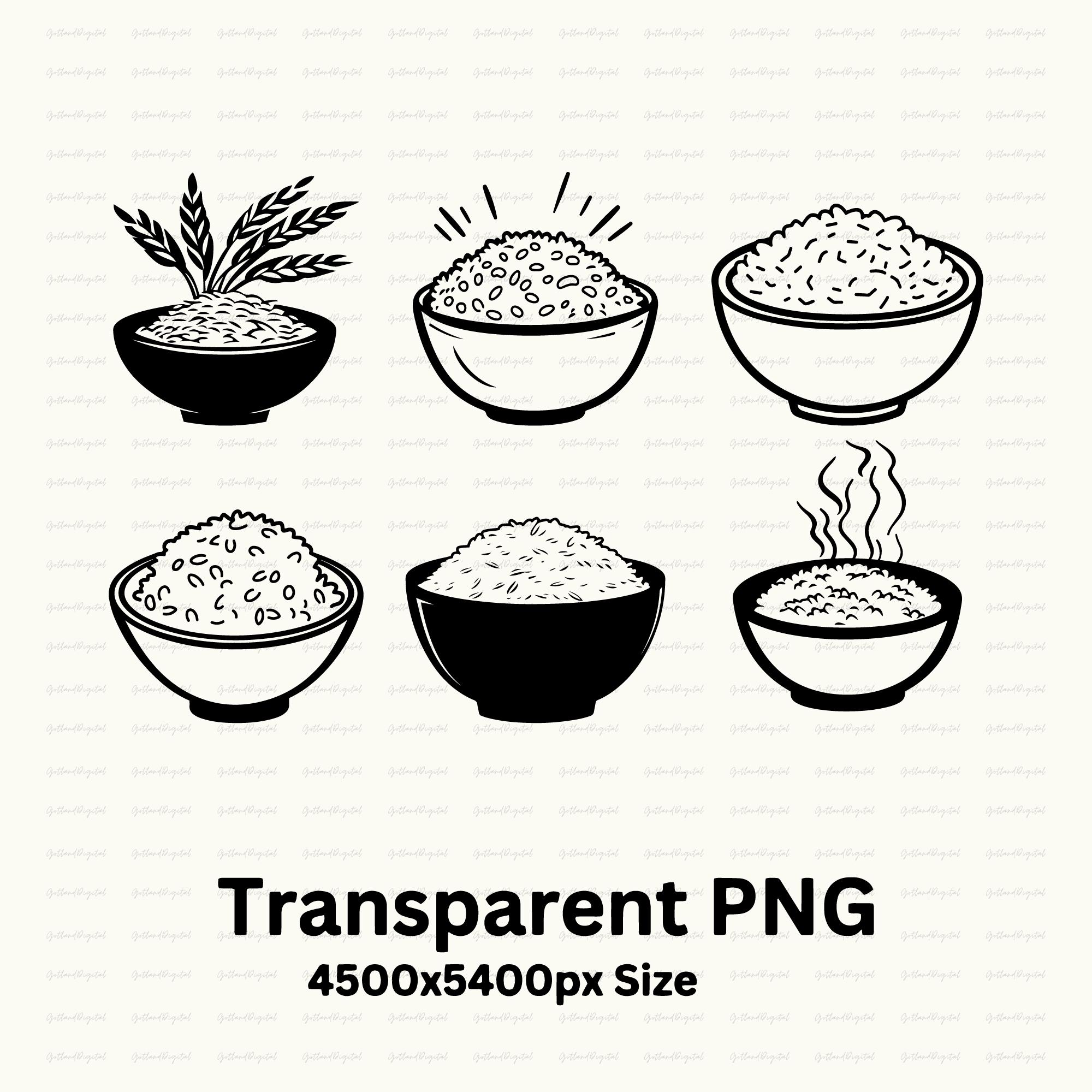 Bowl of Rice Svg Png Bundle, Bowl of Rice Clipart, Bowl Rices ...