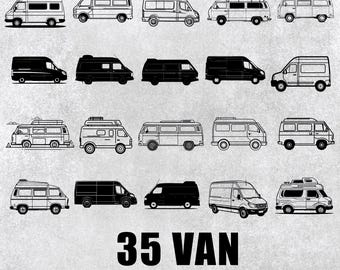 Van Svg Bundle, Van Silhouette, Van Clipart, Van Vector, Van Decal, Van Gift File, Van Logo, Van Icon, Van Logo, Van Icon, Van Cricut Files