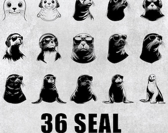 Seal Clipart: Silhouette Vector Graphics (SVG, PNG)