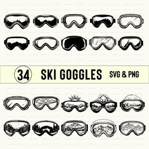 Ski Goggles Svg Png, Ski Goggles Clipart, Ski Goggles Silhouette, Ski Goggles Vector, Cut Files, Google Decal, Cricut, Ski Goggles Designs