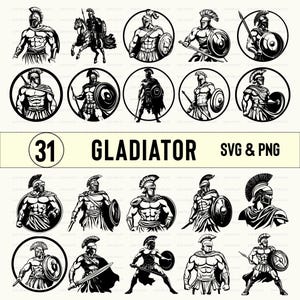 Gladiator Svg Png, Gladiator Clipart, Gladiator Silhouette, Gladiator Vector, Gladiator Cut files, Gladiator Cricut, Gladiator Outline, Logo