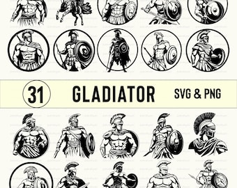 Gladiatorsilhouet: vectorbestanden, clipart (svg, png)