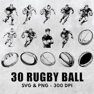 Bundle ballon de rugby Svg, vecteur de ballon de rugby, clipart ballon de rugby, sticker ballon de rugby, ballon de rugby art png, fichiers Svg ballon de rugby logo icône
