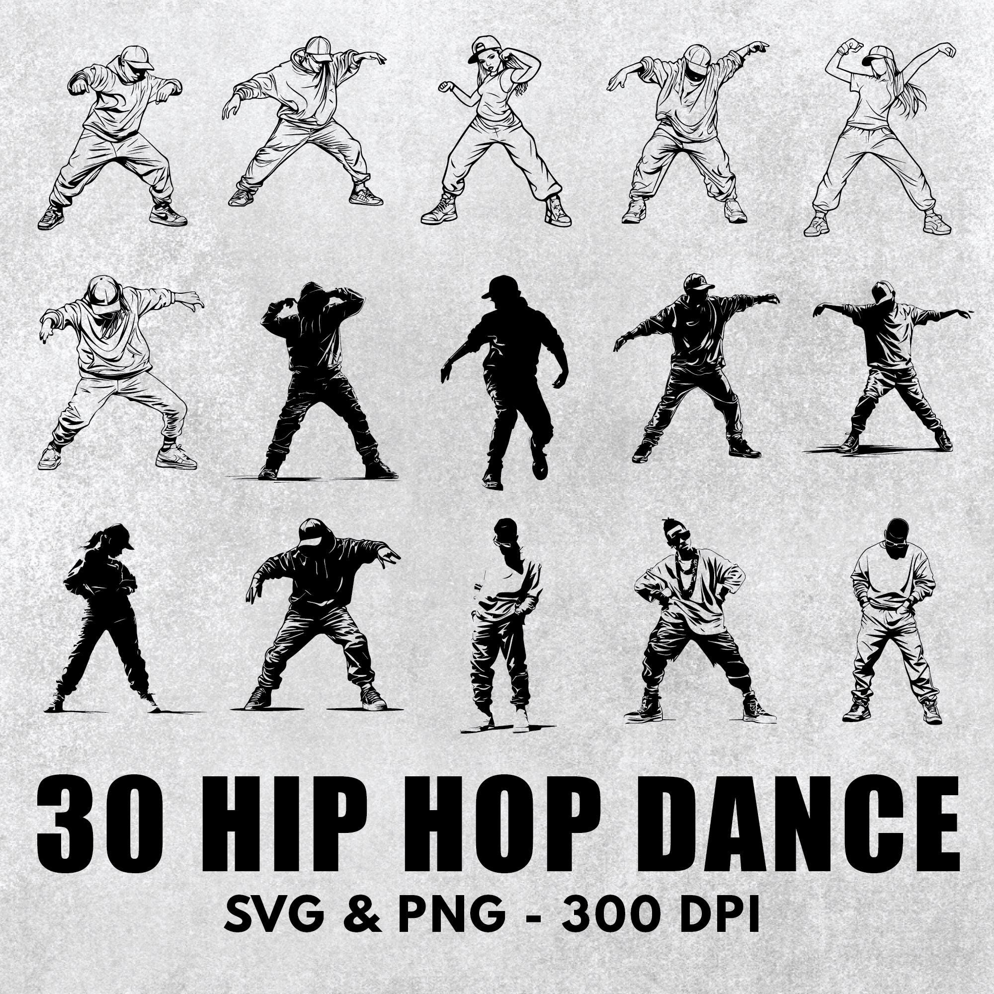 Hip Hop Dance SVG Bundle: Vector Clipart, Cricut Decal - Etsy, image size:2000x2000