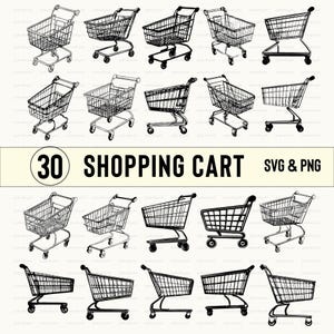 ショッピング カート SVG バンドル、ショッピング カート シルエット、ショッピング カート クリップアート、ショッピング カート ベクター、ショッピング カート デカール、ショッピング カート ロゴ SVG