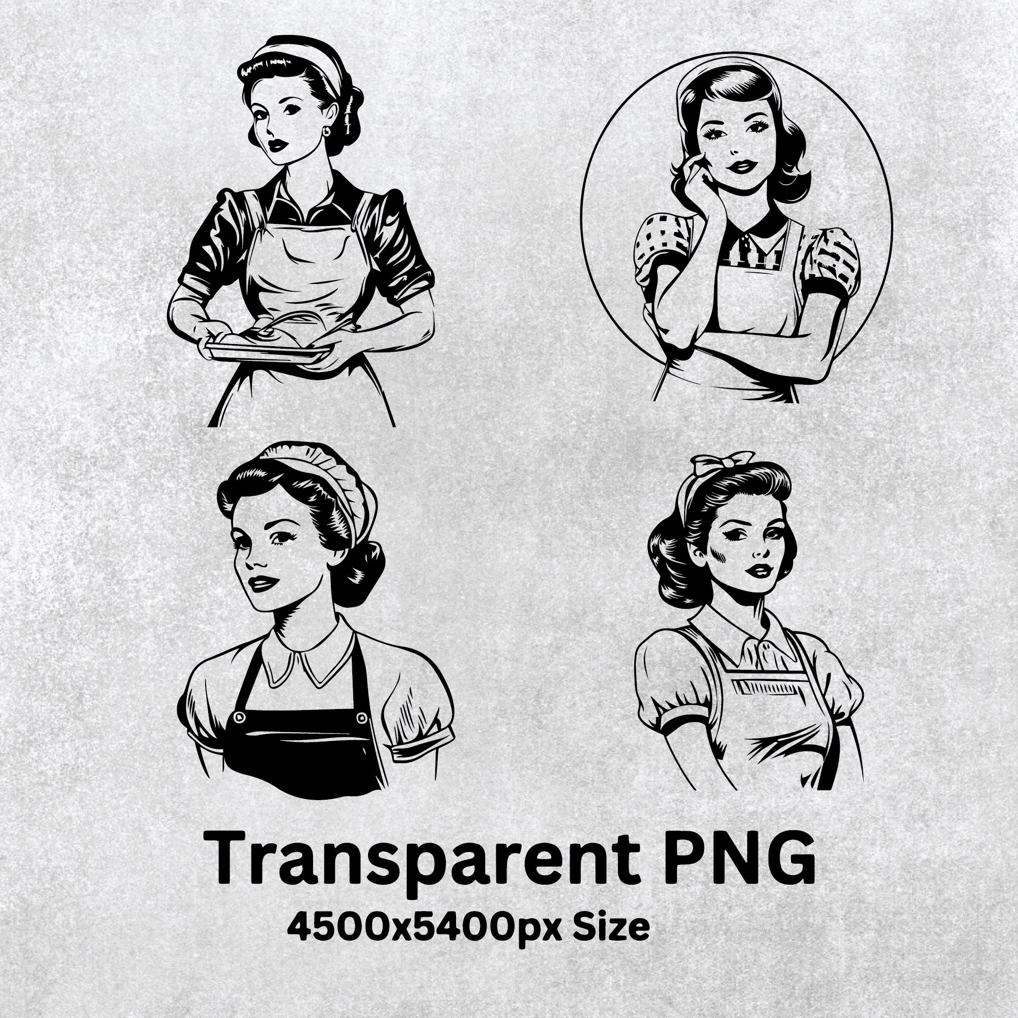 Retro Housewife Svg Bundle, Retro Housewife Silhouette, Retro Housewife ...