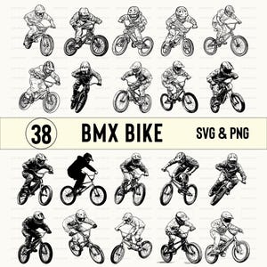 Vélo Bmx Silhouette Bundle Svg, vecteur Svg de vélo Bmx, vélo Bmx Clipart Png, fichiers coupés sticker vélo Bmx, vélo Bmx coupe fichiers icône Svg