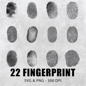 Fingerprint Svg Png bundle, Fingerprint Clipart, Fingerprint Silhouette, Fingerprint Decal, Fingerprint Vector, Outline, Cut File, Cricut