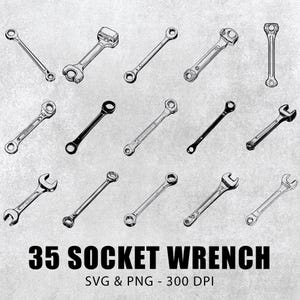 Socket Wrench SVG Bundle: Clipart Vector Set (PNG) - Etsy