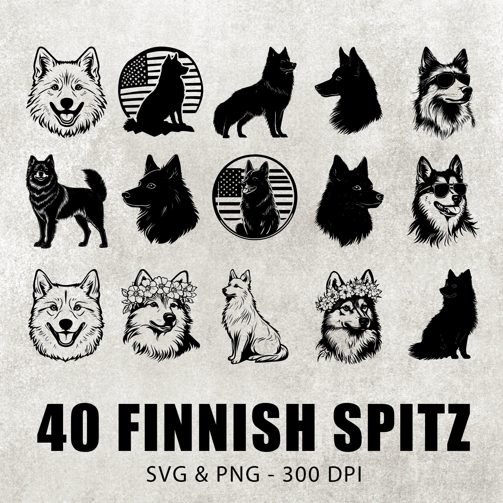 Adesivo Lapphund finlandese, adesivo per cani con motivo