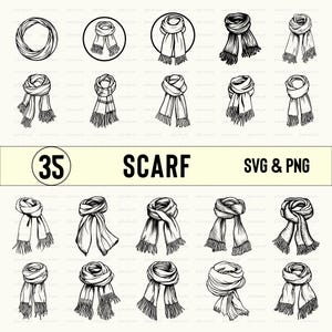 Scarf Svg Png, Scarf Clipart, Scarf Silhouette, Scarf Vector, Scarf Cut files, Scarf Cricut, Scarf Decal, Scarf Design, Scarf Outline, Scarf