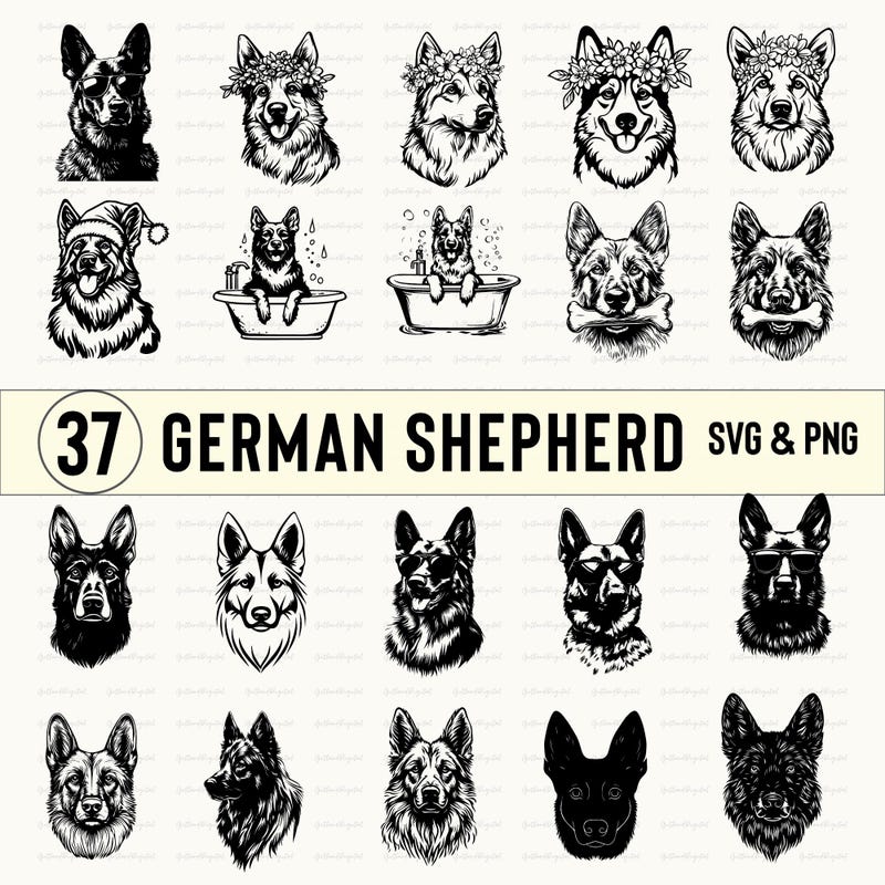 German Shepherd Svg - Etsy