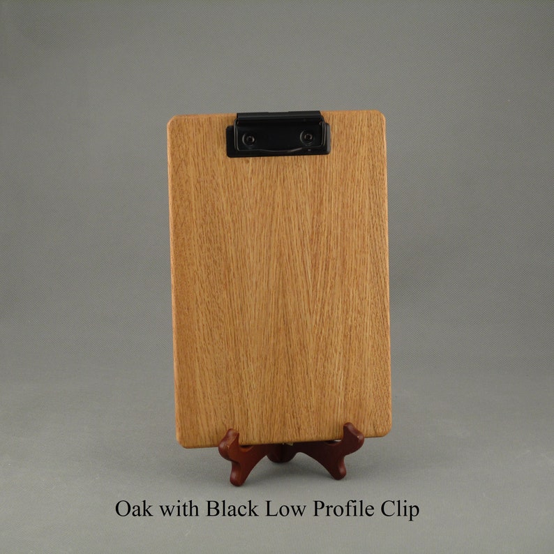 Hand-crafted smaller wooden clipboards from Ohio walnut, cherry, oak & maple. Available with handsome traditional or low profile clips. image 6