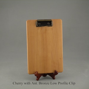 Hand-crafted smaller wooden clipboards from Ohio walnut, cherry, oak & maple. Available with handsome traditional or low profile clips. image 10