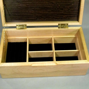 Keepsake Box Maple with Leopardwood Top image 1