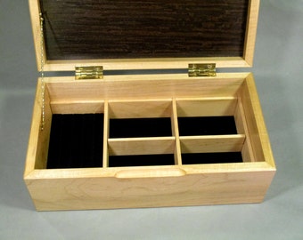 Keepsake Box - Maple with Leopardwood Top