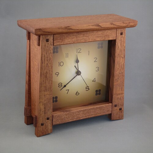 Arts & Crafts Mission Style Clock Walnut Etsy