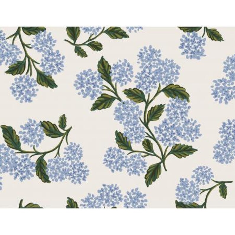 Meadow Rifle Paper Co Fabric RP201WH3 Hydrangea White Quilting Etsy