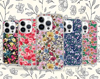 Floral Vintage Retro Petite Art Phone Case for iPhone Air 18 17 16 15 Pro Max Plus  / Case for Samsung S26 S25 S24 Ultra / Google Pixel