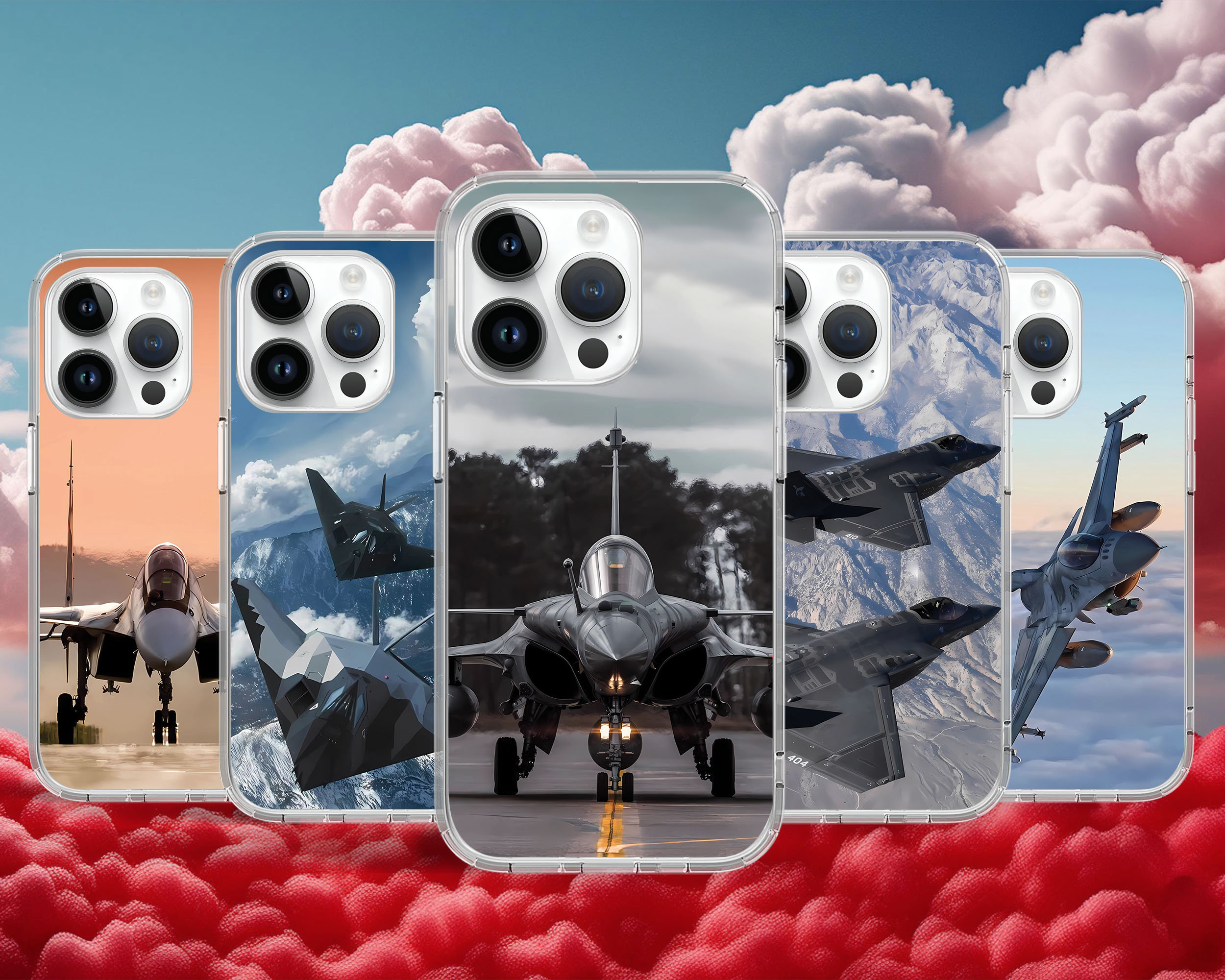 Militaire vliegtuigen Luchtvaart Luchtmacht Telefoonhoesje voor iPhone 16 15 14 13 Pro Max Plus / hoesje voor Samsung S25 S24 S23 S22 Ultra / Google Pixel