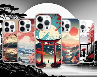 Japan Mt Fuji Art Phone Case for iPhone Air 17 16 15 11 Pro Max Plus Mini / Case for Samsung S26 S25 S24 S21 Ultra A55 A15 / Google Pixel