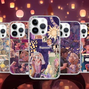Verstrickte Rapunzel Princess Aesthetic Handyhülle für iPhone 16 15 14 13 Pro Max Plus Mini / Case für Samsung S25 S24 S23 Ultra / Google Pixel