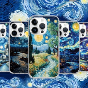 Starry Night Art Aesthetic Van Gogh Phone Case for iPhone Air 17 16 15 Pro Max Plus / Case for Samsung S26 S25 S24 Ultra FE / Google Pixel