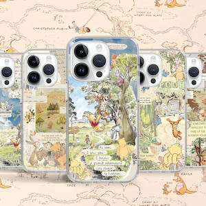 Custodia per telefono Winnie the Pooh Piglet Tigger Eeyore per iPhone 16 15 14 13 Pro Max Plus Mini / Custodia per Samsung S25 S24 S23 Ultra / Google Pixel
