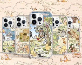 Winnie the Pooh Piglet Tigger Eeyore Phone Case for iPhone 16 15 14 13 Pro Max Plus Mini / Case for Samsung S25 S24 S23 Ultra / Google Pixel