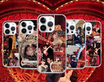 Moulin Rouge Broadway musical film telefoonhoesje voor iPhone 16 15 14 13 Pro Max Plus Mini / hoesje voor Samsung S25 S24 S23 Ultra / Google Pixel