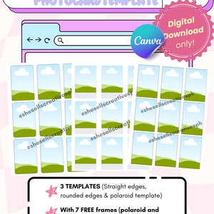 KPOP Photocard Template Canva Digital Cute Personal Gift Ideas  Kpop Fan Personalized Custom Frame Kpop theme Printable Download Freebie