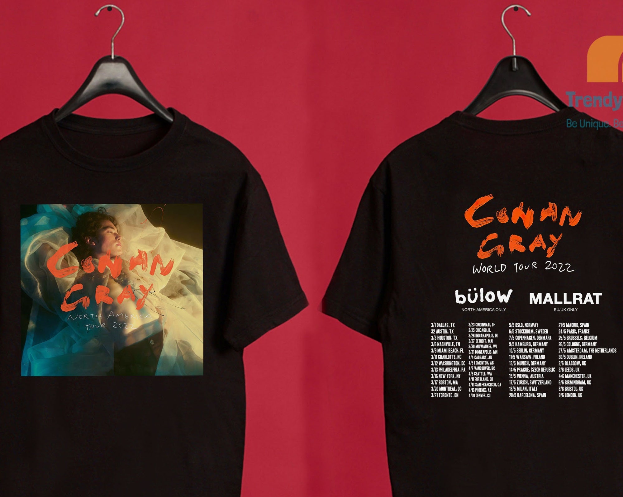 Discover Conan Gray World Tour 2022 Shirt, Conan Gray North America Tour 2022 Shirt, Conan Gray Shirt