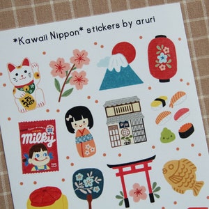 CUTE Kawaii Sticker Sheet Set von 12 + 2 Free Journaling Sticker - Geschenk Sticker - Dekor Sticker - Scrapbooking Sticker - KOSTENLOSER VERSAND