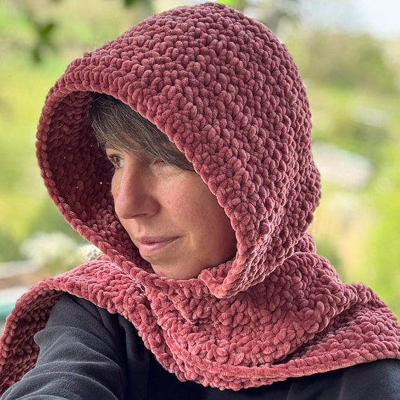 Warm Hooded Snood Scarf EASIEST Crochet Hooded Balaclava Cowl