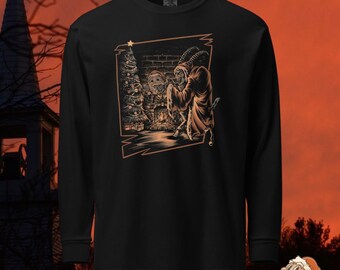 Krampus Shirt | Spooky Christmas Tee | Spooky Holiday Long Sleeve | Krampus Gift | Krampus Christmas Gift | Scary Movie Lover Gift