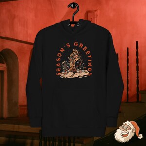 Weihnachten Hoodie | Season's Greetings Kapuzenpullover | Weihnachtspullover | Ferienzeit Pullover | Zombie Hoodie | Halloween-Sweatshirt