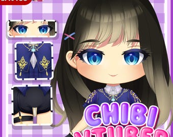 Custom Chibi VTuber Model: Anime Art, Live2D Charakter Design